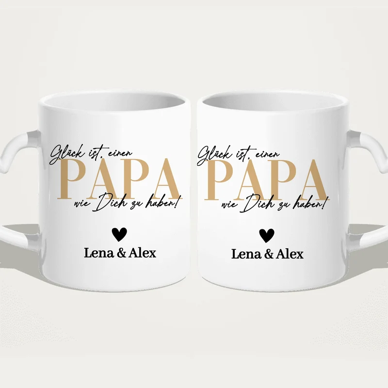 Personalisierte Tasse - Glück ist, einen Papa wie Dich zu haben