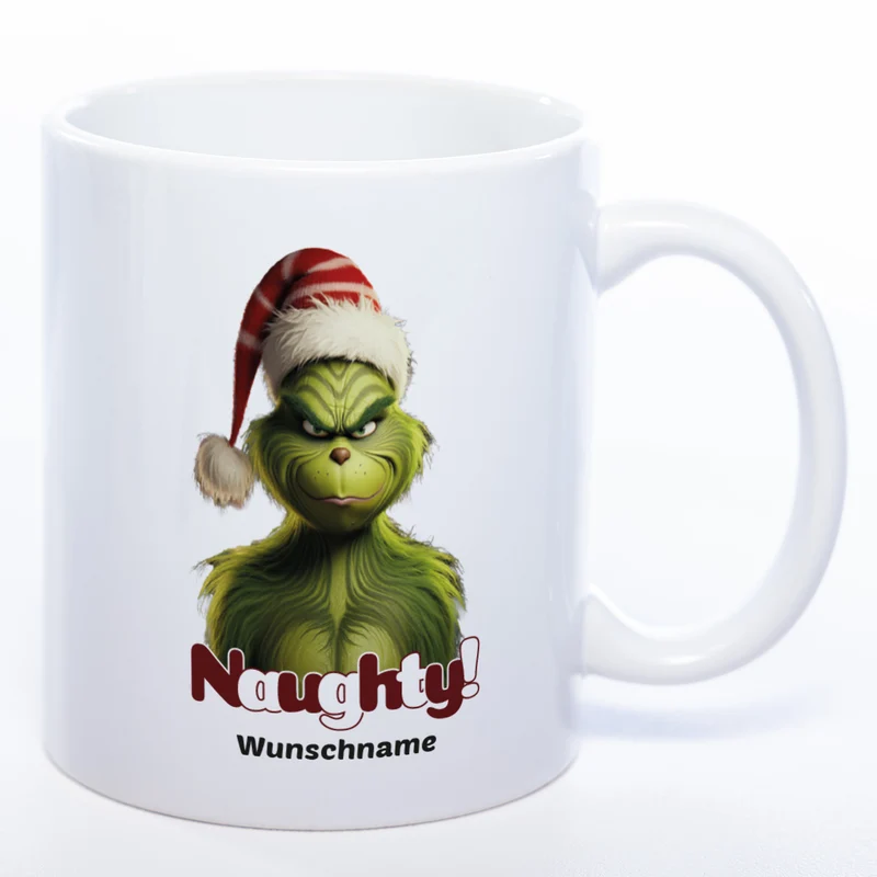Grinch Weihnachtstasse - lustige Kaffetasse - spülmaschinenfest