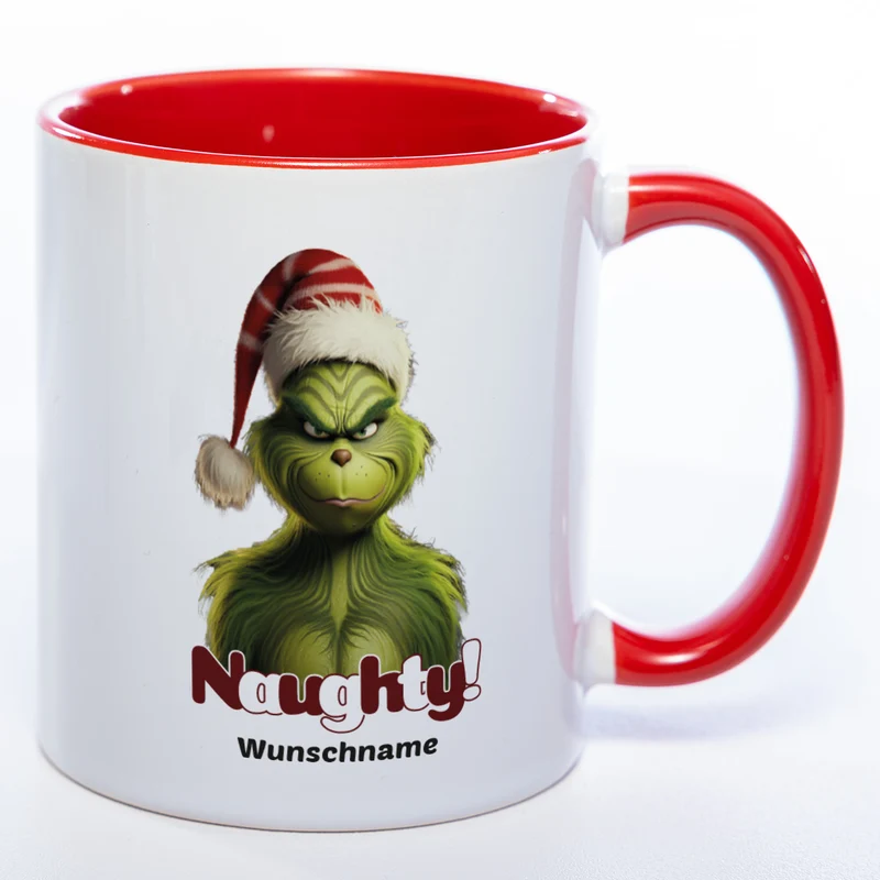 Grinch Weihnachtstasse - lustige Kaffetasse - spülmaschinenfest