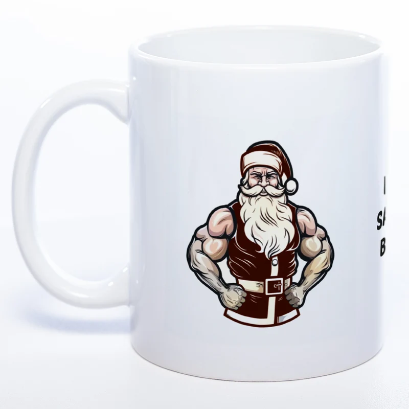 It's Santa Baby lustige Kaffeetasse zu Weihnachten mit starkem Santa - spülmaschinenfest