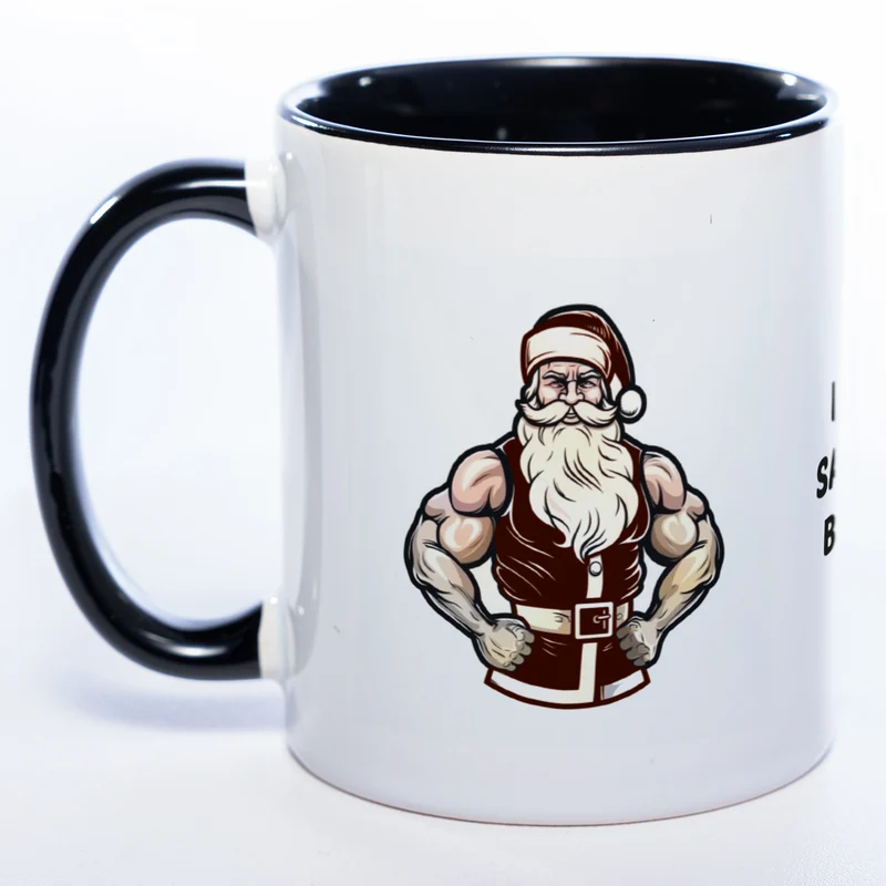 It's Santa Baby lustige Kaffeetasse zu Weihnachten mit starkem Santa - spülmaschinenfest