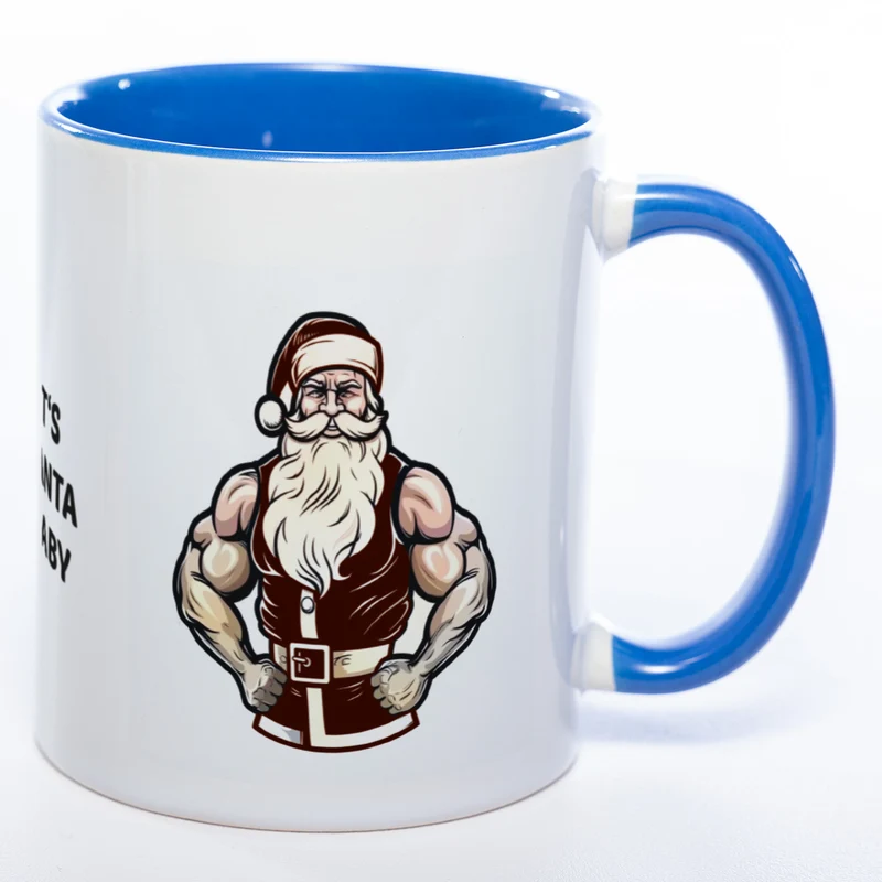 It's Santa Baby lustige Kaffeetasse zu Weihnachten mit starkem Santa - spülmaschinenfest