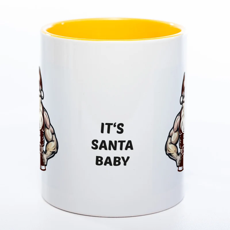 It's Santa Baby lustige Kaffeetasse zu Weihnachten mit starkem Santa - spülmaschinenfest