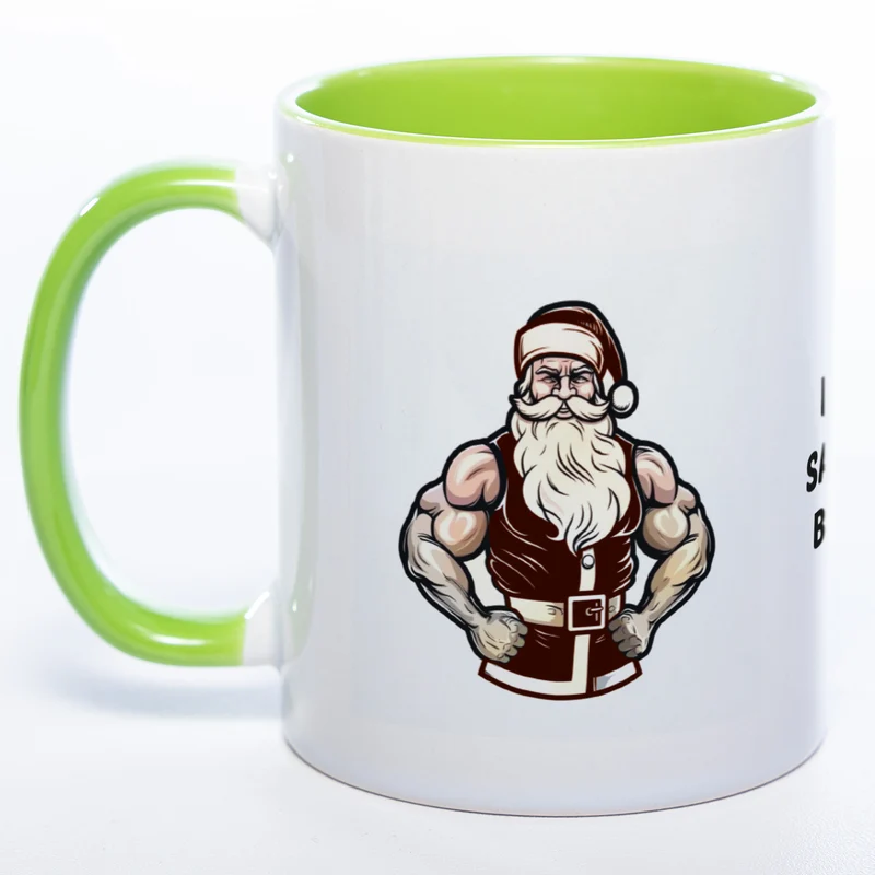 It's Santa Baby lustige Kaffeetasse zu Weihnachten mit starkem Santa - spülmaschinenfest