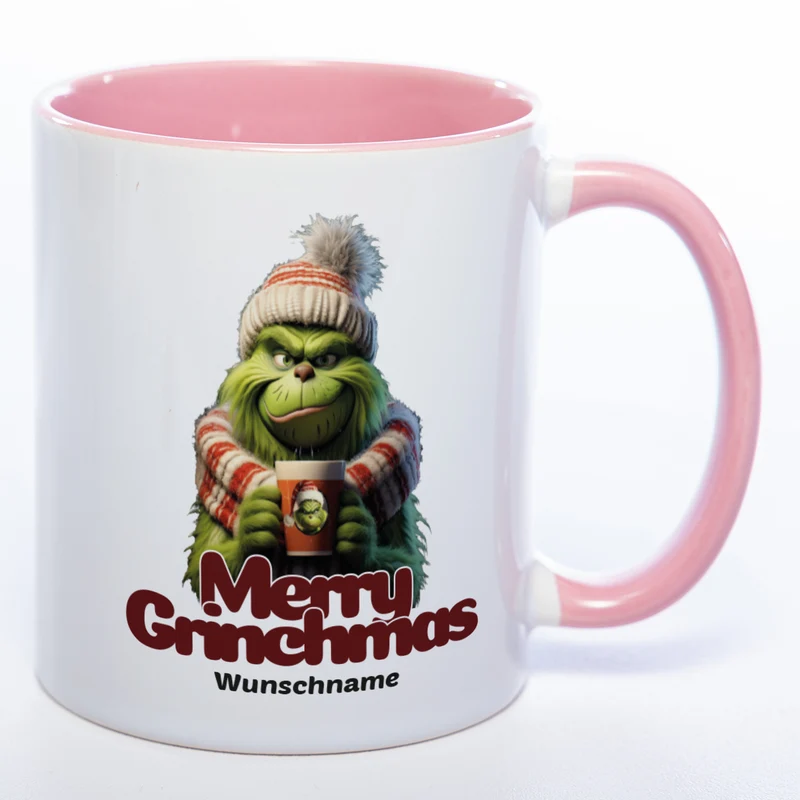 Grinch Weihnachtstasse Merry Grinchmas - lustige Kaffetasse - spülmaschinenfest