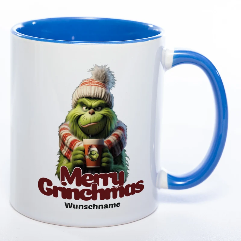 Grinch Weihnachtstasse Merry Grinchmas - lustige Kaffetasse - spülmaschinenfest