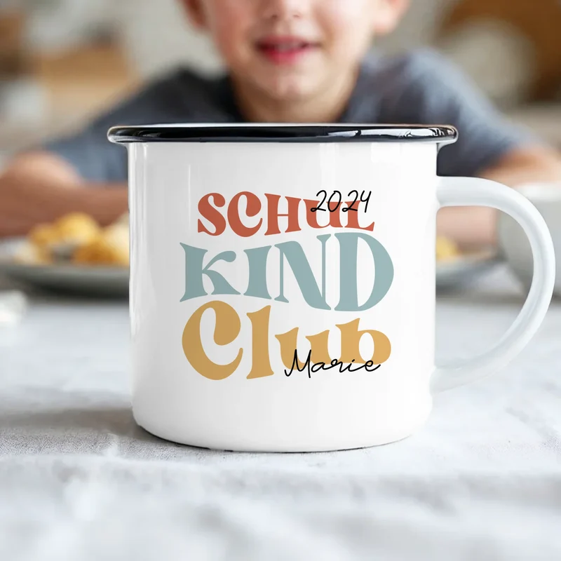Personalisierte Kindertasse - Schulkind Club/Gang - Geschenk zur Einschulung