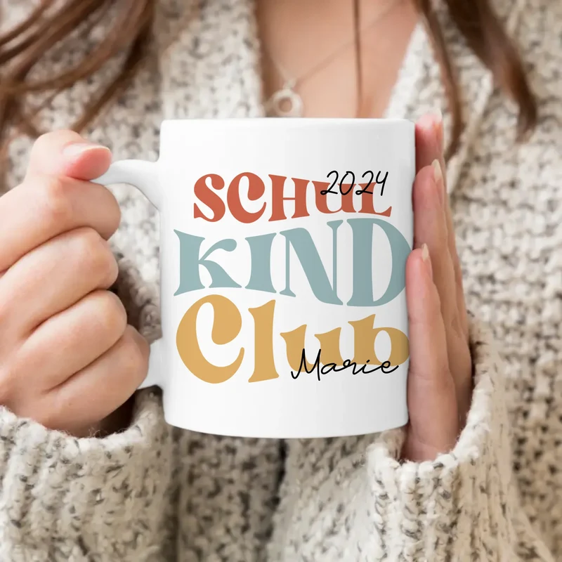 Personalisierte Kindertasse - Schulkind Club/Gang - Geschenk zur Einschulung