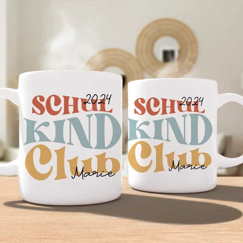 Personalisierte Kindertasse - Schulkind Club/Gang - Geschenk zur Einschulung