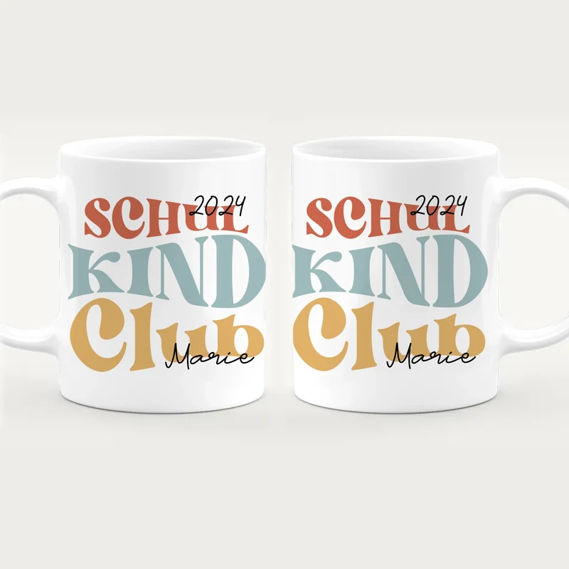 Personalisierte Kindertasse - Schulkind Club/Gang - Geschenk zur Einschulung