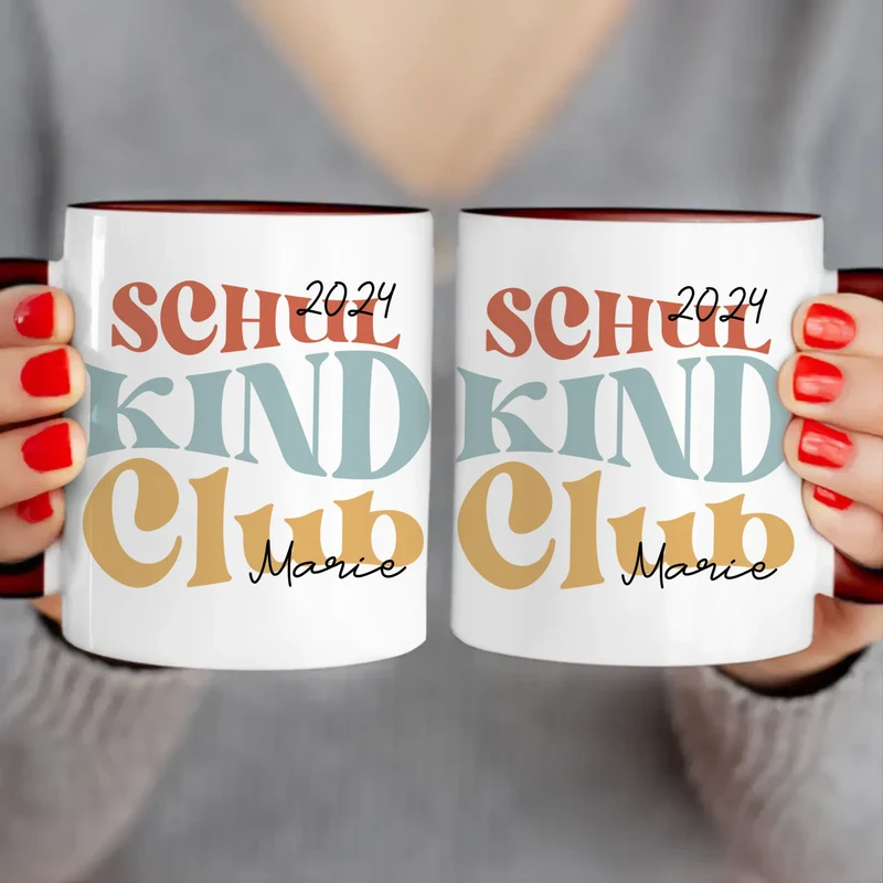 Personalisierte Kindertasse - Schulkind Club/Gang - Geschenk zur Einschulung