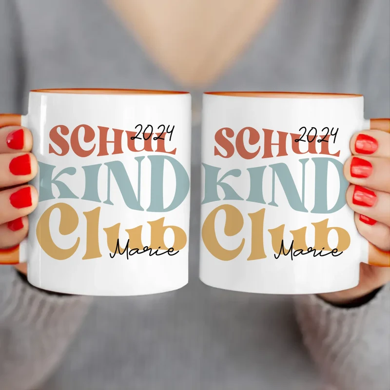 Personalisierte Kindertasse - Schulkind Club/Gang - Geschenk zur Einschulung