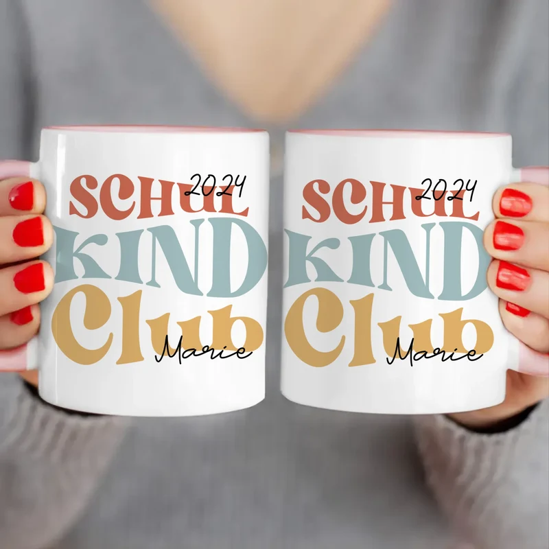 Personalisierte Kindertasse - Schulkind Club/Gang - Geschenk zur Einschulung
