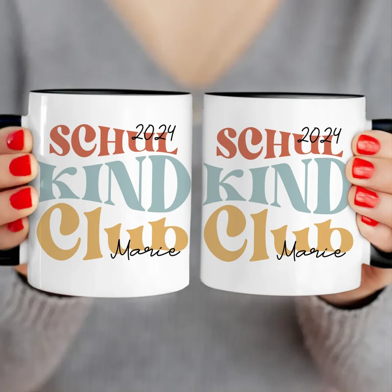Personalisierte Kindertasse - Schulkind Club/Gang - Geschenk zur Einschulung