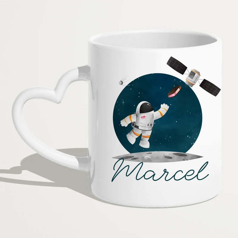 Personalisierte Kindertasse mit Astronaut und Namen