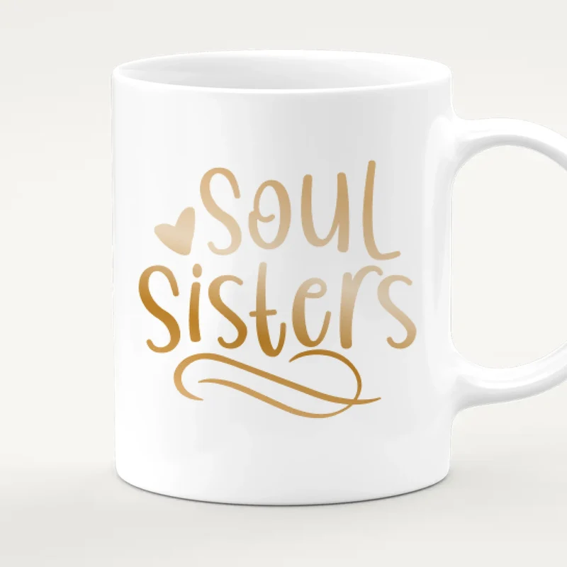 Personalisierte Tasse - Beste Freunde mit 2 Frauen + 2 Männer - stehend