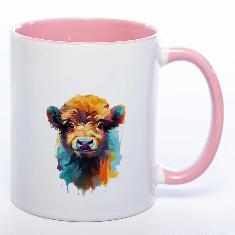 Mug Art Tasse mit Kuh Motiv & wahlweise mit NAME - spülmaschinenfest