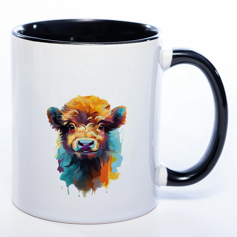 Mug Art Tasse mit Kuh Motiv & wahlweise mit NAME - spülmaschinenfest