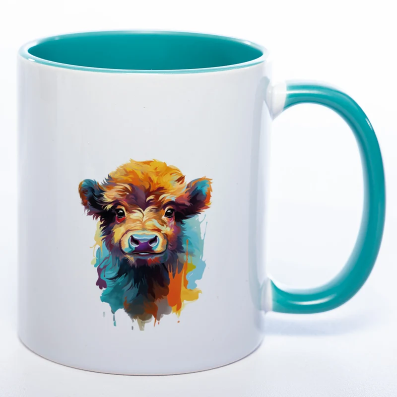 Mug Art Tasse mit Kuh Motiv & wahlweise mit NAME - spülmaschinenfest