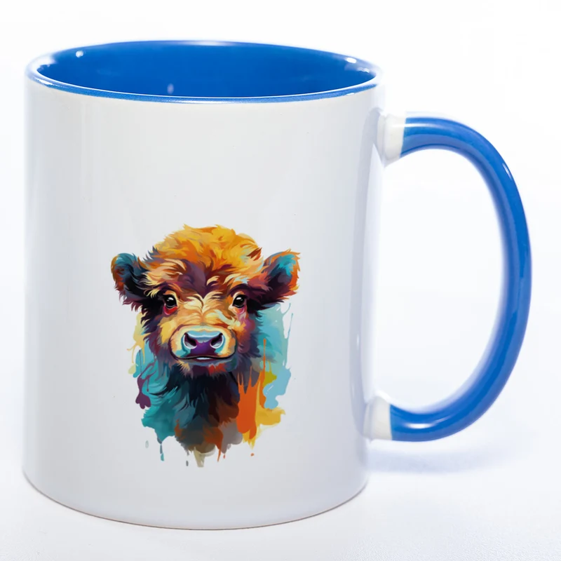 Mug Art Tasse mit Kuh Motiv & wahlweise mit NAME - spülmaschinenfest