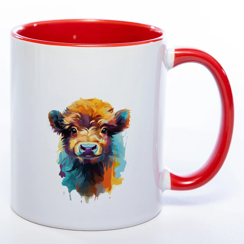 Mug Art Tasse mit Kuh Motiv & wahlweise mit NAME - spülmaschinenfest