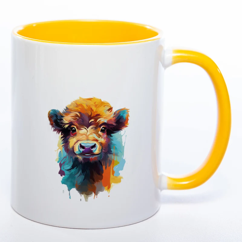Mug Art Tasse mit Kuh Motiv & wahlweise mit NAME - spülmaschinenfest