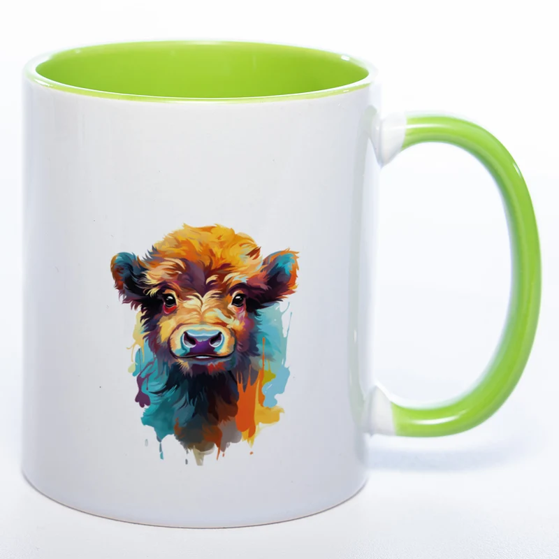 Mug Art Tasse mit Kuh Motiv & wahlweise mit NAME - spülmaschinenfest