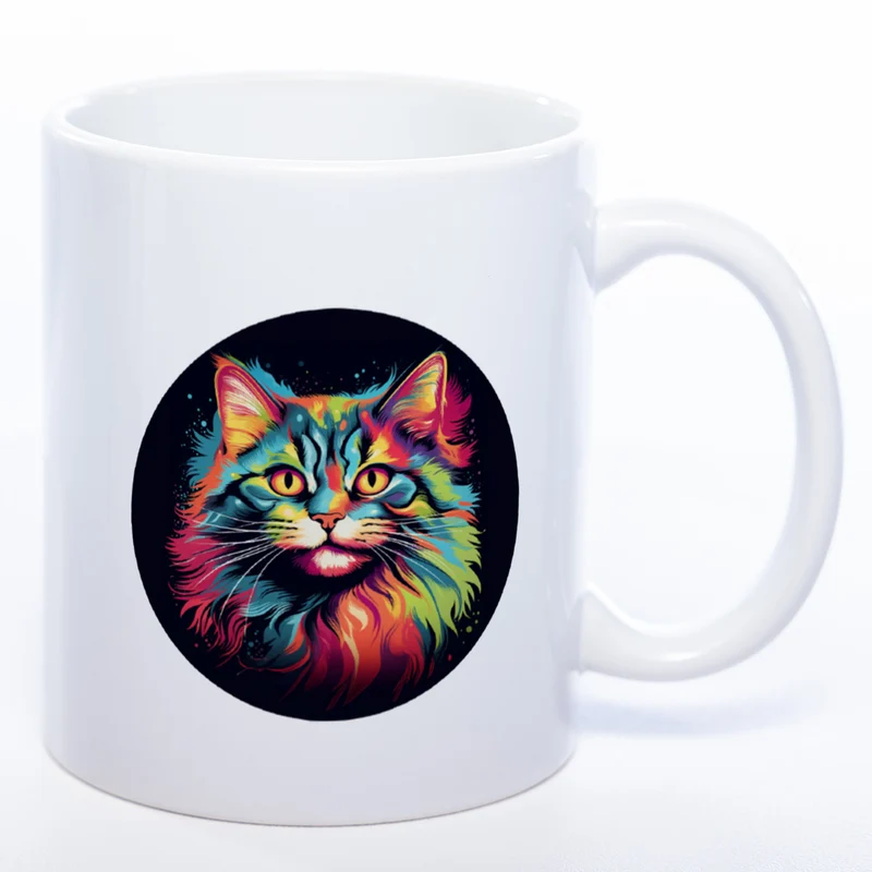 Mug Art Tasse mit Katzen Motiv 2 & wahlweise mit NAME - spülmaschinenfest