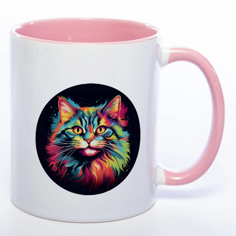 Mug Art Tasse mit Katzen Motiv 2 & wahlweise mit NAME - spülmaschinenfest