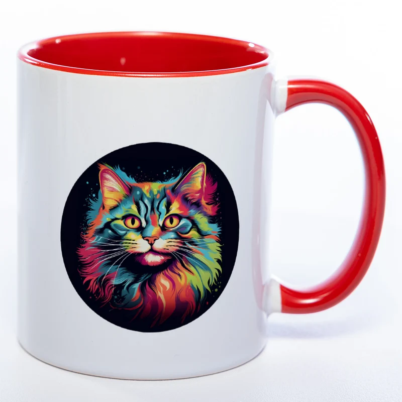 Mug Art Tasse mit Katzen Motiv 2 & wahlweise mit NAME - spülmaschinenfest