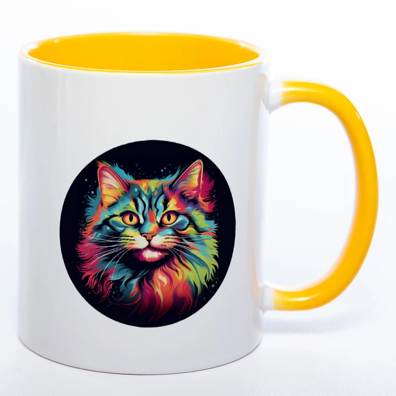Mug Art Tasse mit Katzen Motiv 2 & wahlweise mit NAME - spülmaschinenfest