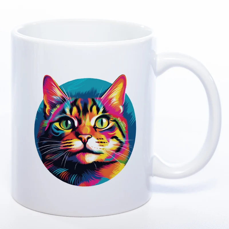 Mug Art Tasse mit Katzen Motiv & wahlweise mit NAME - spülmaschinenfest