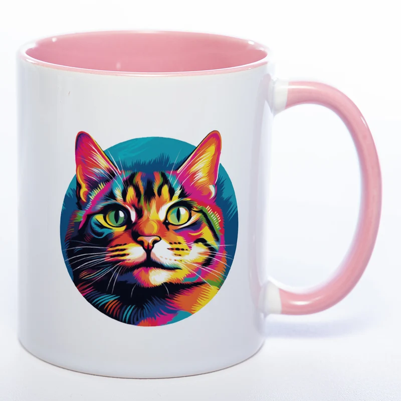 Mug Art Tasse mit Katzen Motiv & wahlweise mit NAME - spülmaschinenfest