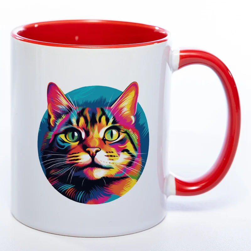 Mug Art Tasse mit Katzen Motiv & wahlweise mit NAME - spülmaschinenfest