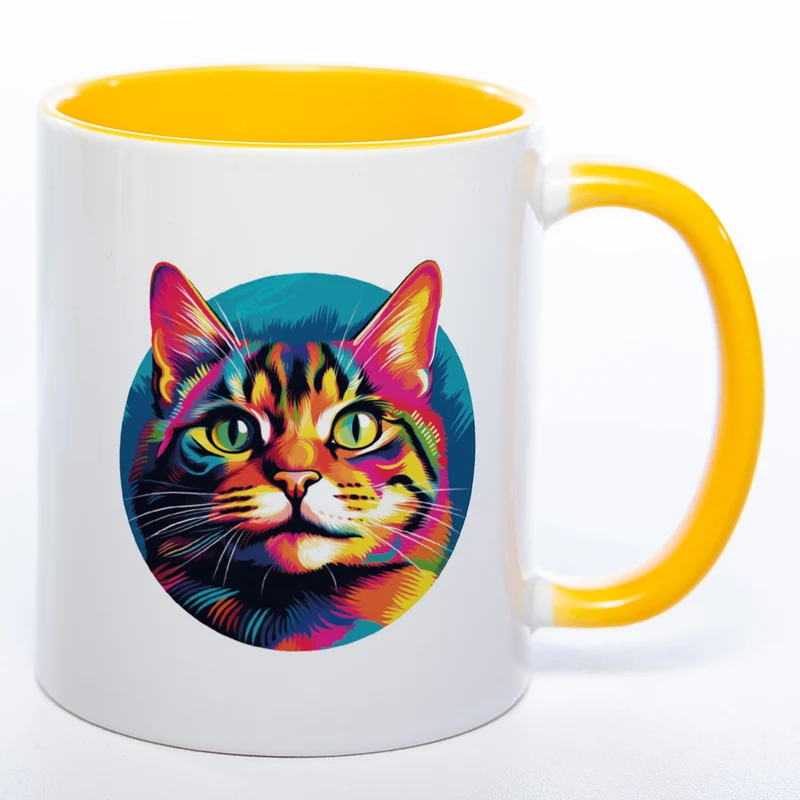 Mug Art Tasse mit Katzen Motiv & wahlweise mit NAME - spülmaschinenfest