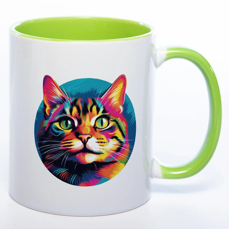 Mug Art Tasse mit Katzen Motiv & wahlweise mit NAME - spülmaschinenfest