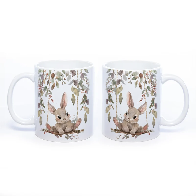 Motiv-Tasse Häschen- süße Kaffeetasse in vielen Farben - spülmaschinenfest