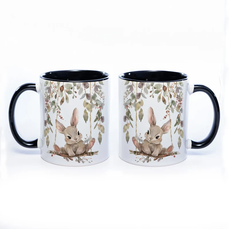 Motiv-Tasse Häschen- süße Kaffeetasse in vielen Farben - spülmaschinenfest