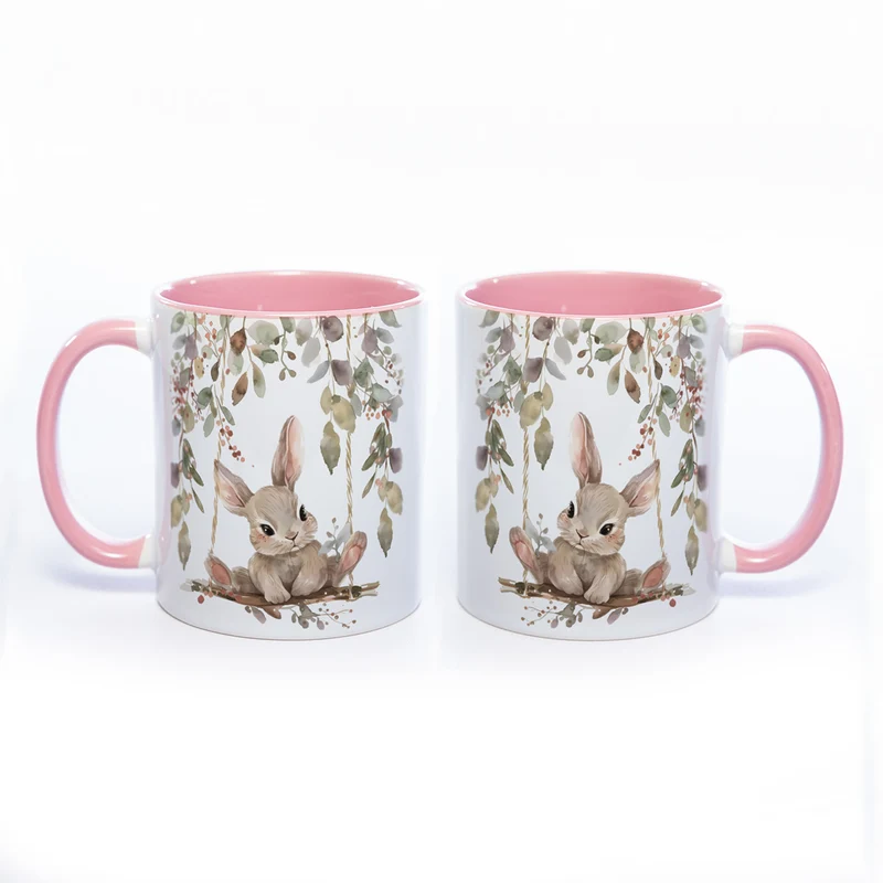 Motiv-Tasse Häschen- süße Kaffeetasse in vielen Farben - spülmaschinenfest