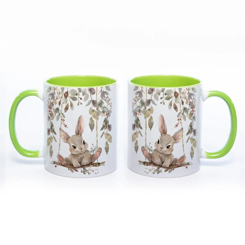 Motiv-Tasse Häschen- süße Kaffeetasse in vielen Farben - spülmaschinenfest