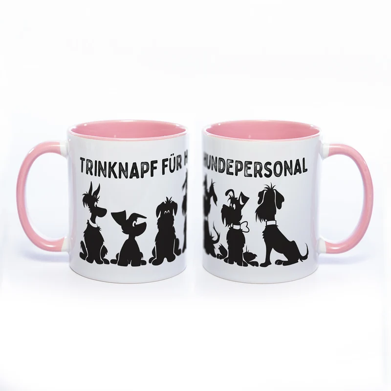 Trinknapf für Hundepersonal - spülmaschinenfeste Motiv-Kaffeeasse in vielen Farben