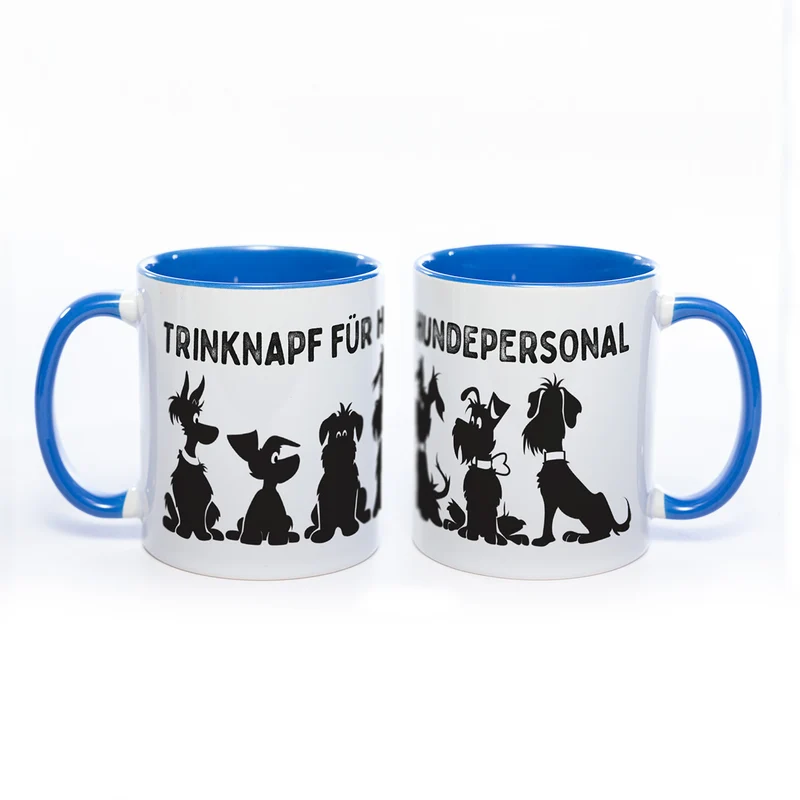 Trinknapf für Hundepersonal - spülmaschinenfeste Motiv-Kaffeeasse in vielen Farben