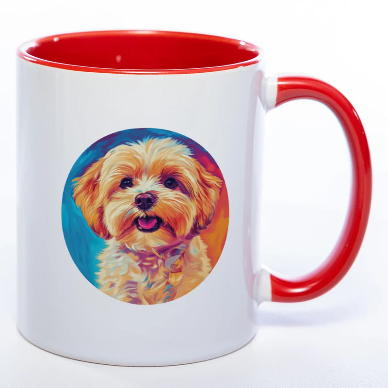 Mug Art Tasse mit Maltipoo Motiv & wahlweise mit NAMEN - Kaffeetasse StickyWorld Exclusive