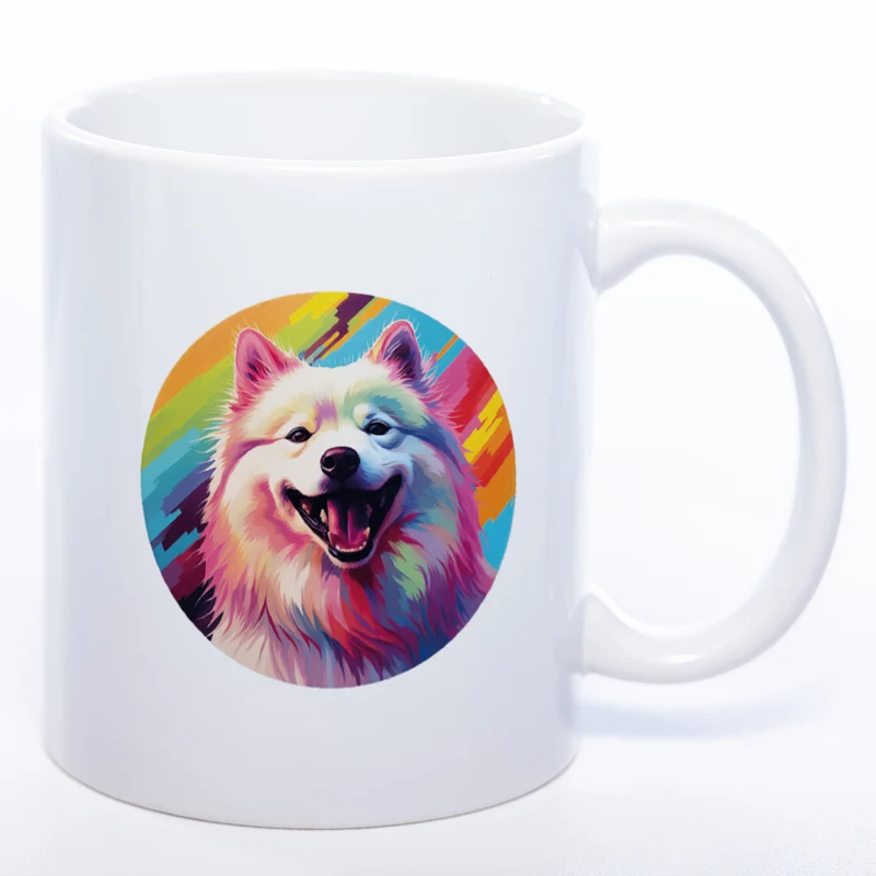 Mug Art Tasse mit Samoyede Motiv 4 wahlweise mit NAME - Kaffeetasse StickyWorld Exclusive