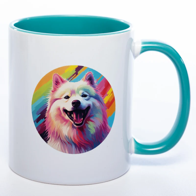 Mug Art Tasse mit Samoyede Motiv 4 wahlweise mit NAME - Kaffeetasse StickyWorld Exclusive