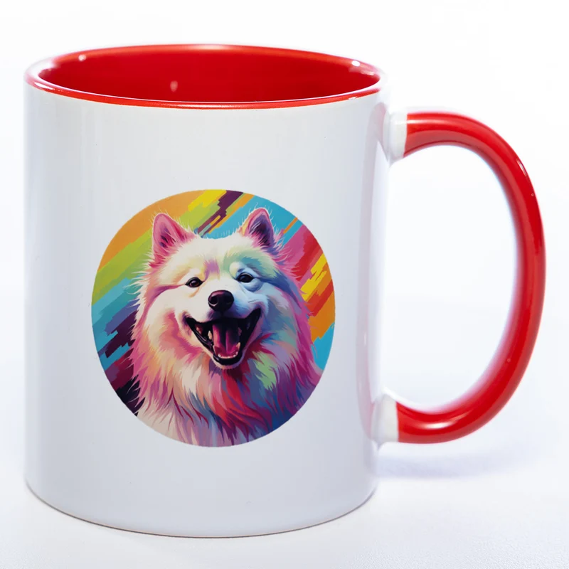 Mug Art Tasse mit Samoyede Motiv 4 wahlweise mit NAME - Kaffeetasse StickyWorld Exclusive
