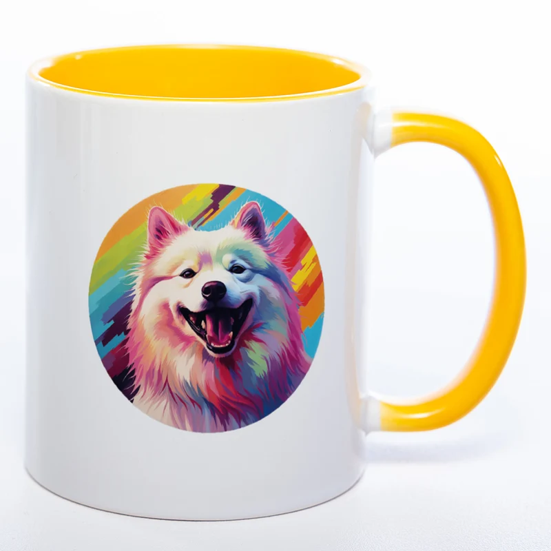 Mug Art Tasse mit Samoyede Motiv 4 wahlweise mit NAME - Kaffeetasse StickyWorld Exclusive