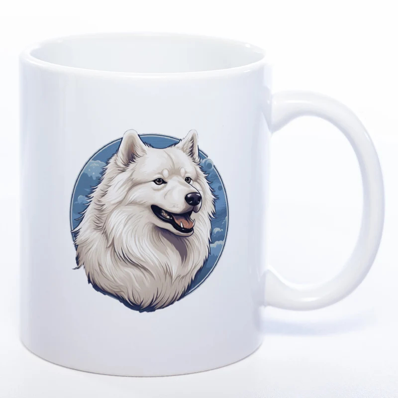 Kaffeetasse mit Samoyede Motiv 3 wahlweise mit NAME - StickyWorld Exclusive