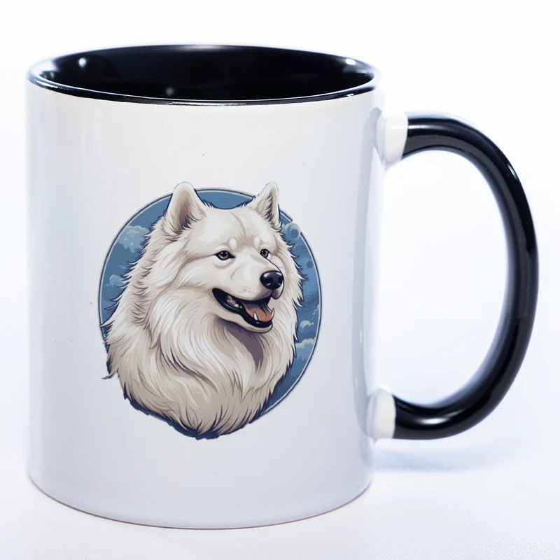 Kaffeetasse mit Samoyede Motiv 3 wahlweise mit NAME - StickyWorld Exclusive