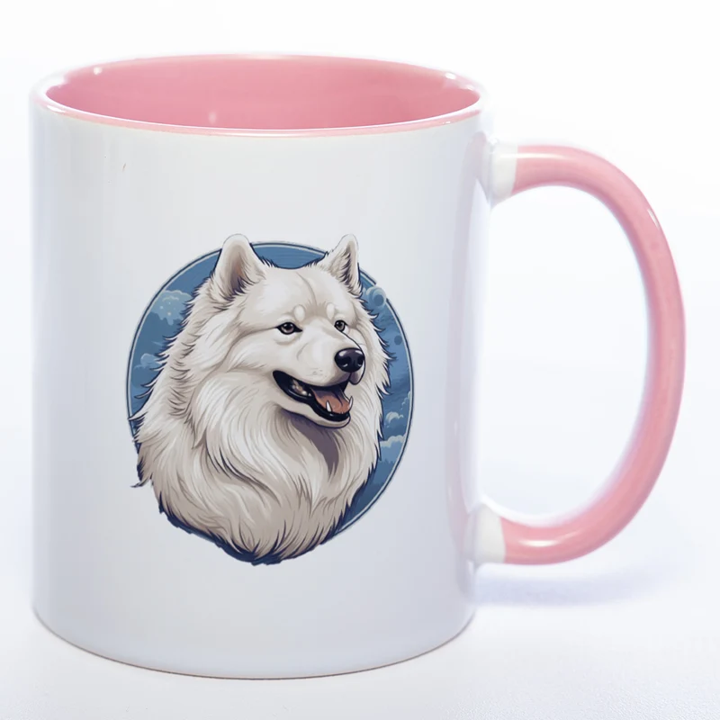 Kaffeetasse mit Samoyede Motiv 3 wahlweise mit NAME - StickyWorld Exclusive